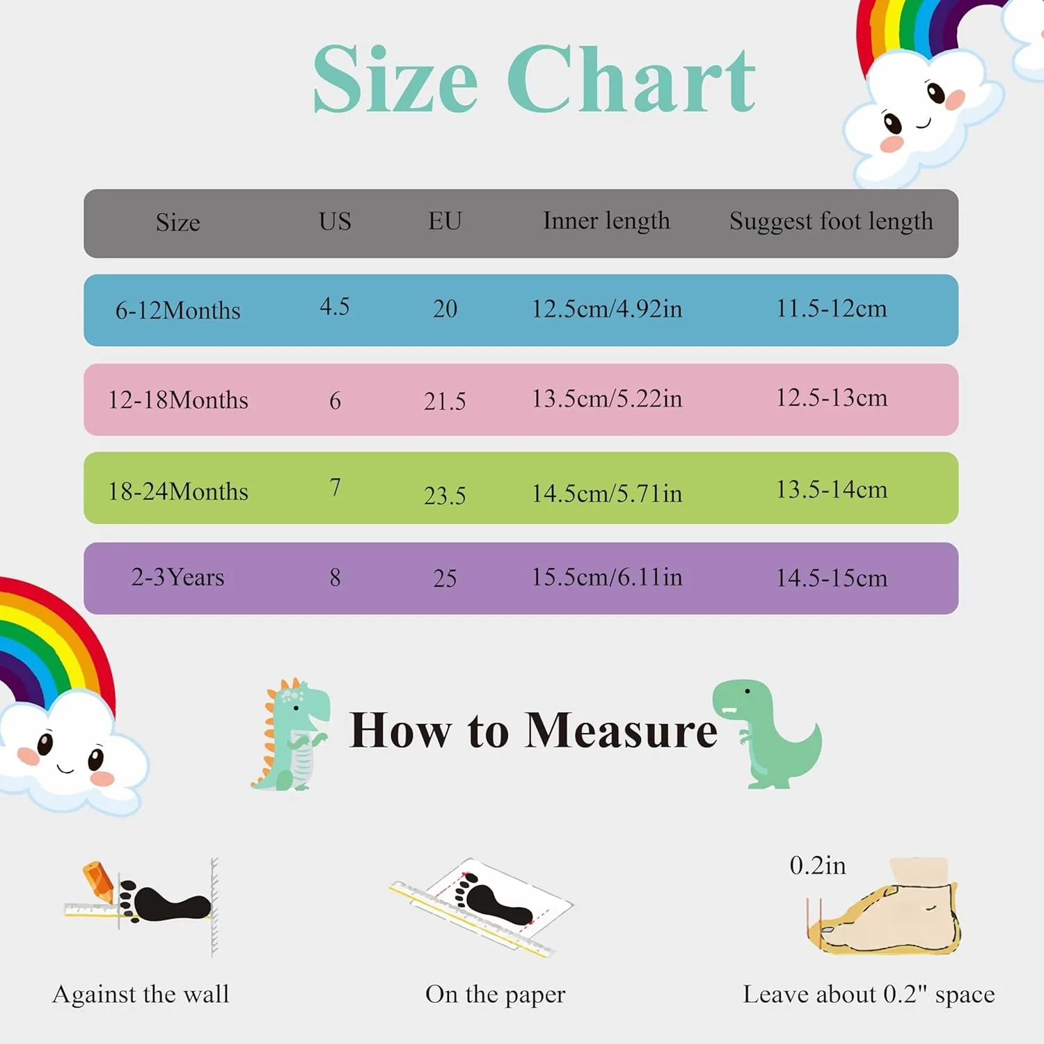 2 Pairs Baby Sock Shoes Toddler Infant Non Slip Soft Rubber Sole Slippers First Walking Shoes for Baby Boys Girls
