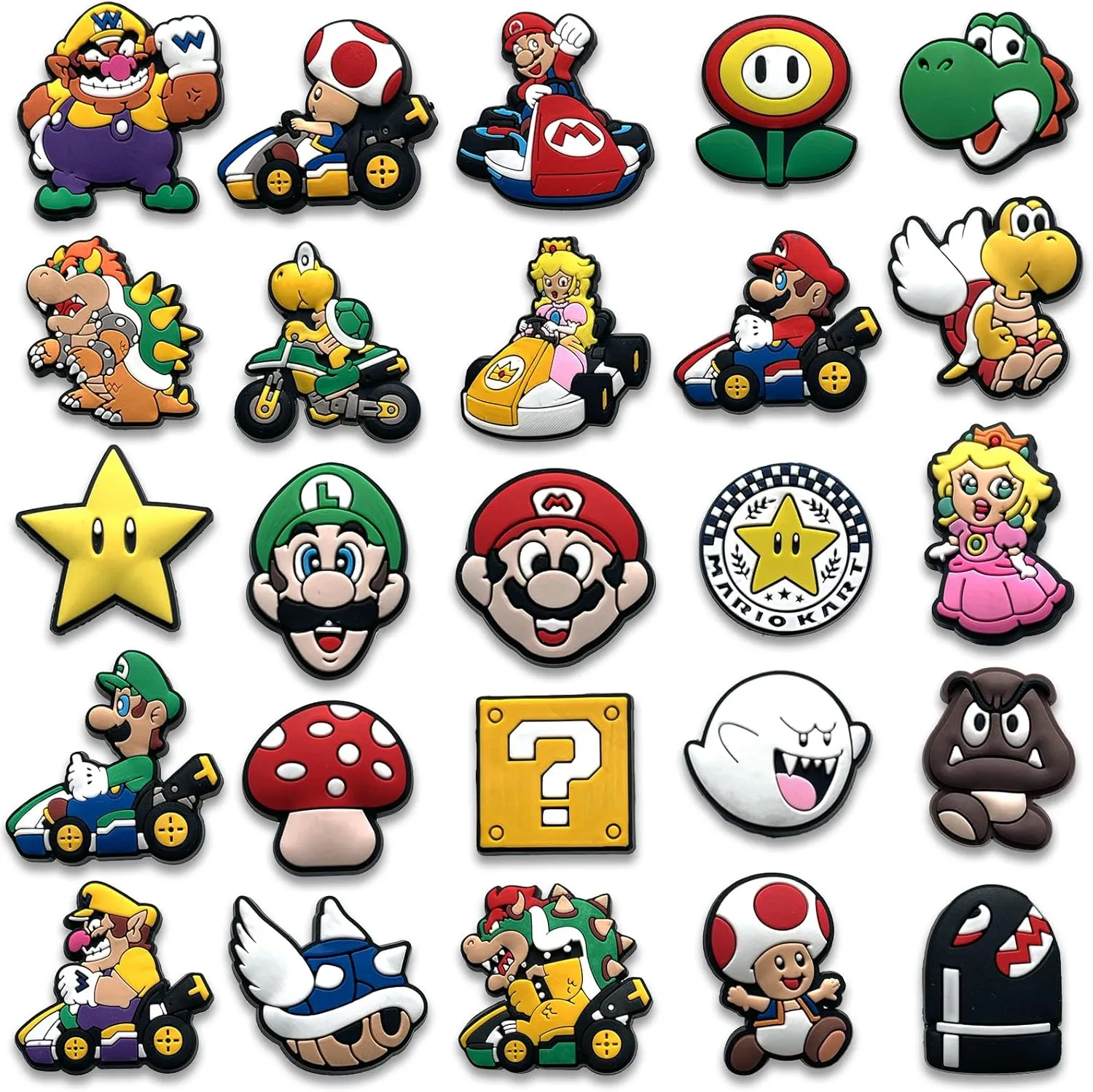 25Pcs Cartoon Shoe Charms for Croc Clogs Sandals, Cute Shoe Decorations