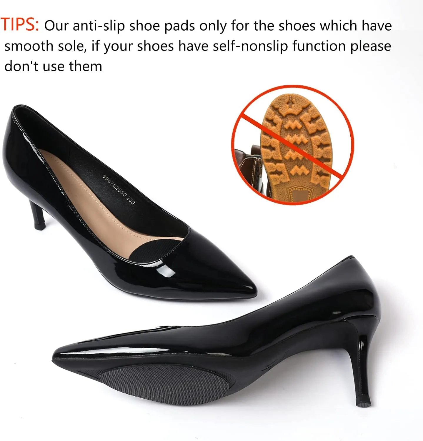 Ashoesert's Shoe Sole Protector for Heels,Shoe Grips on Bottom of Shoes, Anti Slip Shoe Grips,Non Slip Shoe Pads,Non Slip Pads for Shoes, Shoe Gummies for Heels