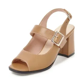 Big Size 34-47 4 Colors Women Peep Toe High Heel Sandals Women Metal Buckle Shoes Women Heels Dating Shoes,Ivory,11.5