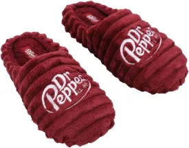 Bioworld Dr Pepper Logo Adult Red Scuff Slippers