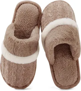Cozy Slippers for Women Indoor and Outdoor Fuzzy House Shoes with Memory Foam Anti-Skid Sole Gifts for Women Mom Ladies