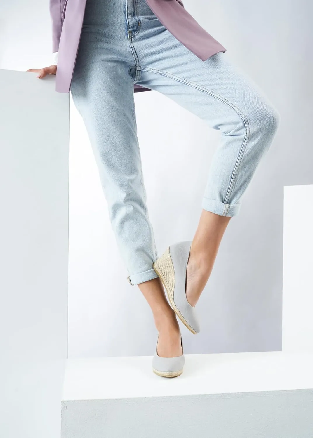 Dunes Canvas Espadrille Wedges with 2  Heel Women's Sandals with Breathable Cotton Canvas and 100% Natural Jute Midsole for All Casual Occasions