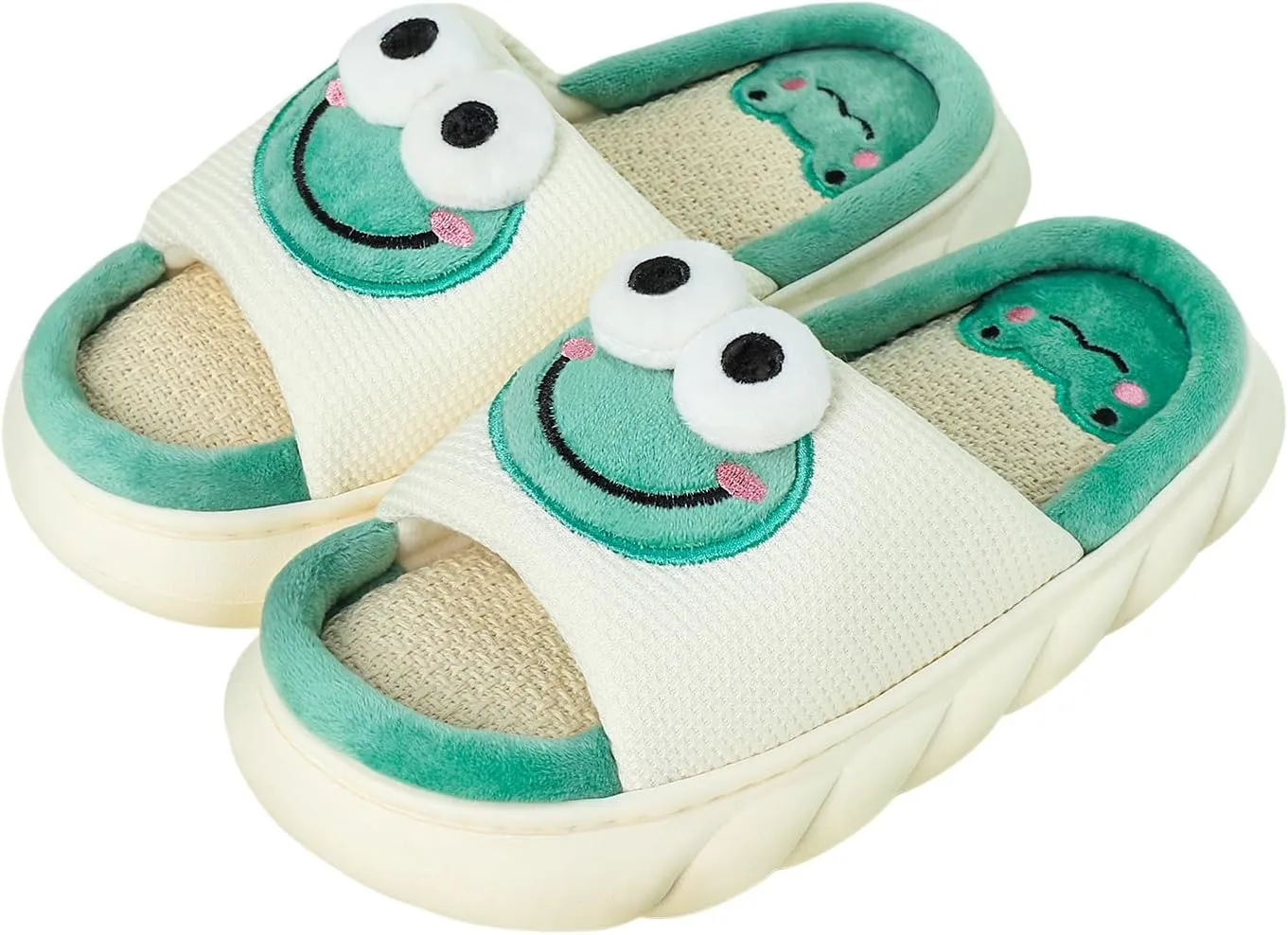 Gaolinci Cartoon Animal Shape Slippers, Womens Four Seasons Home Linen Slippers