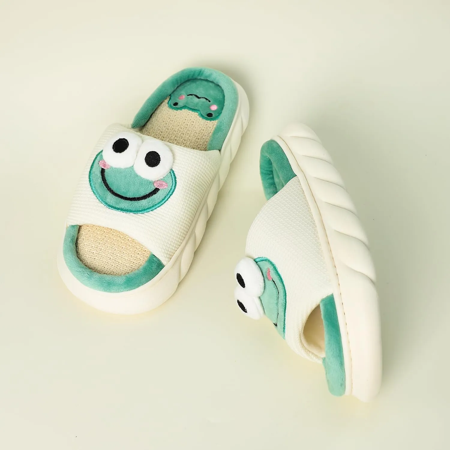 Gaolinci Cartoon Animal Shape Slippers, Womens Four Seasons Home Linen Slippers