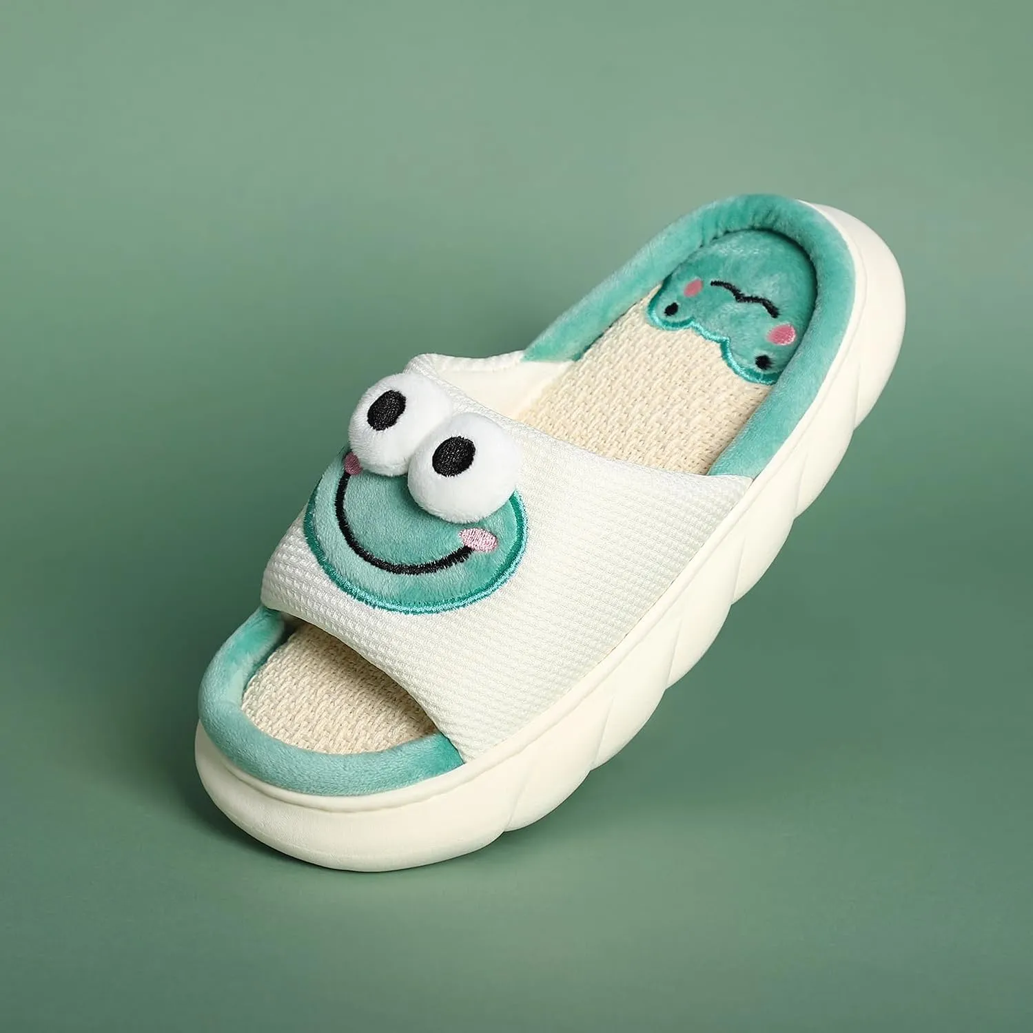 Gaolinci Cartoon Animal Shape Slippers, Womens Four Seasons Home Linen Slippers