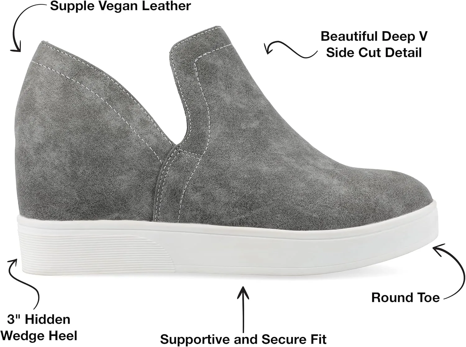 Journee Women's Cardi Sneaker Wedge