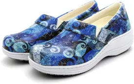 Laforst Womens 7003 PU First Slip Resistant Nursing Shoes Waitress Waiter Work Shoes Manmade Upper Slip on Clog
