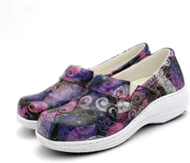 Laforst Womens 7003 PU First Slip Resistant Nursing Shoes Waitress Waiter Work Shoes Manmade Upper Slip on Clog