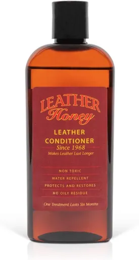 Leather Honey Leather Conditioner, Since 1968. for All Leather Items Including Auto, Furniture, Shoes, Purses and Tack. Non-Toxic and Made in The USA / 8 Fl Oz (Pack of 1)