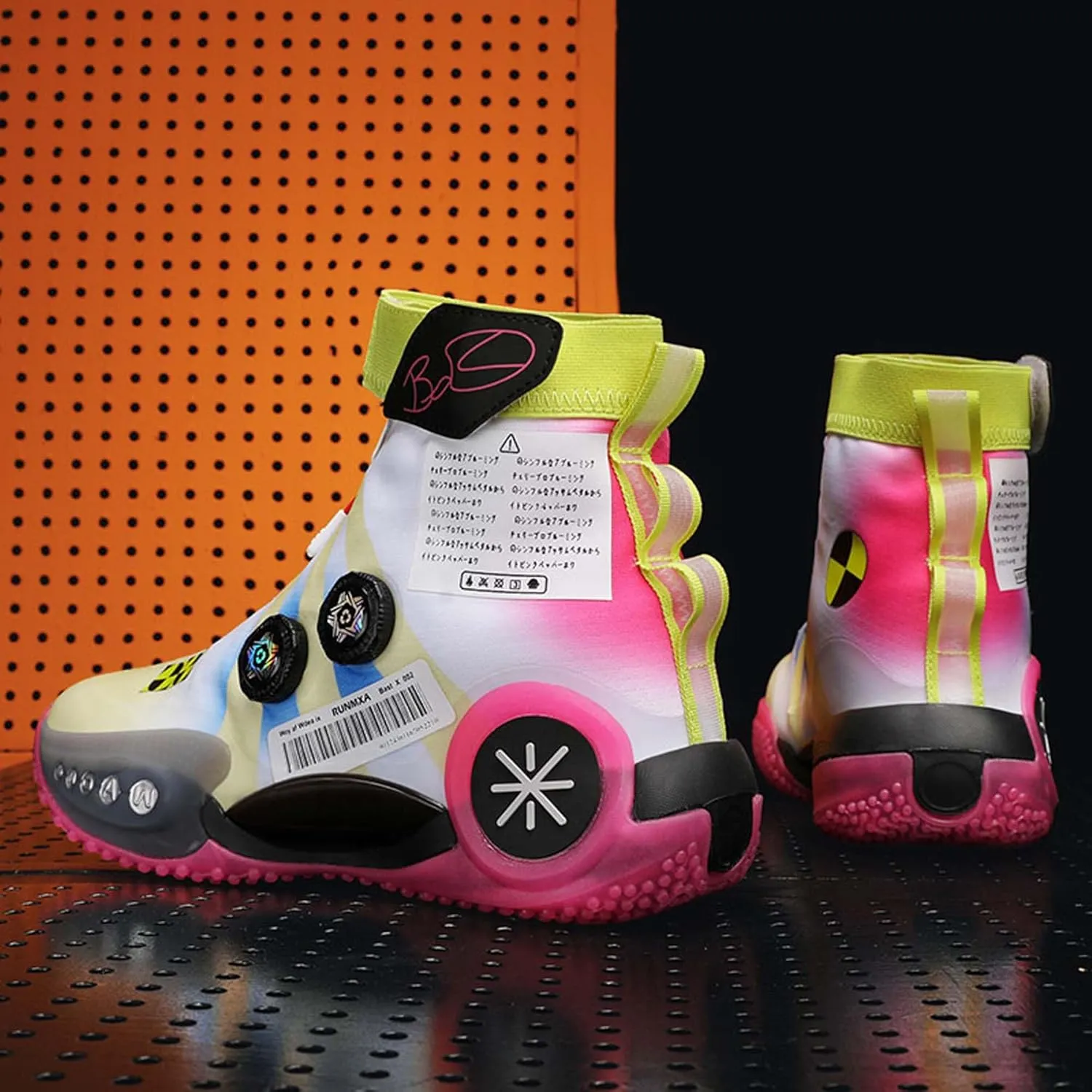 Men's Women's Basketball Shoes,Knitted High Top Basketball Shoes,Breathable Anti-Skid Running Shoes,Sneakers for Men,Suitable for All Kinds of Indoor and Outdoor Sports