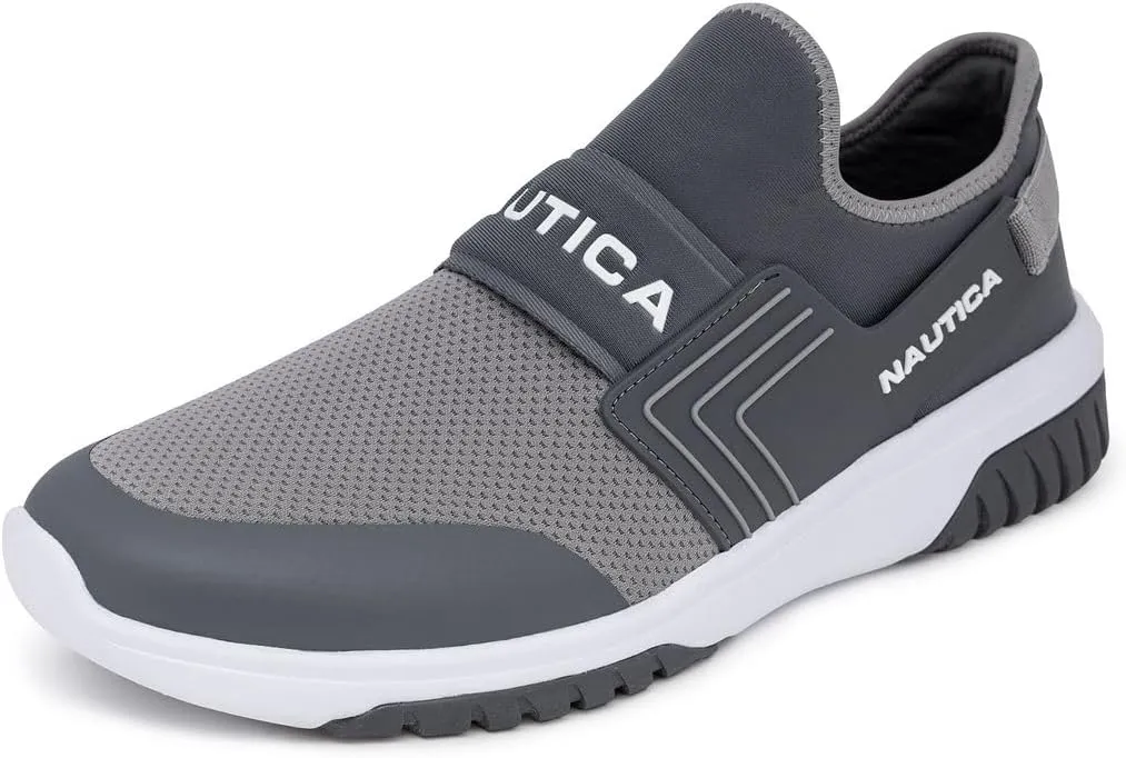 Nautica Men's Slip-On Sneakers ?C Casual Fashion Shoes for Walking, in Medium & Wide Widths