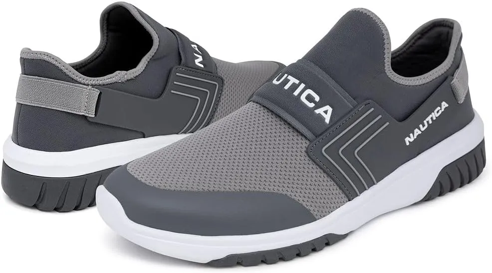 Nautica Men's Slip-On Sneakers ?C Casual Fashion Shoes for Walking, in Medium & Wide Widths