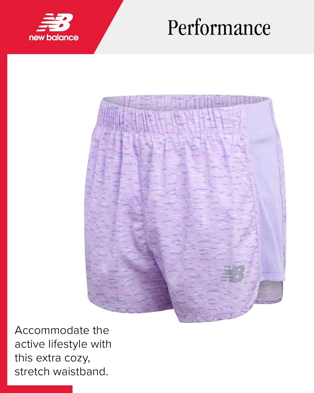 New Balance Girls Active Shorts Set - 2 Piece Performance Ribbed T-Shirt and Shorts - Cute Summer Outfit Set for Girls, 7-12