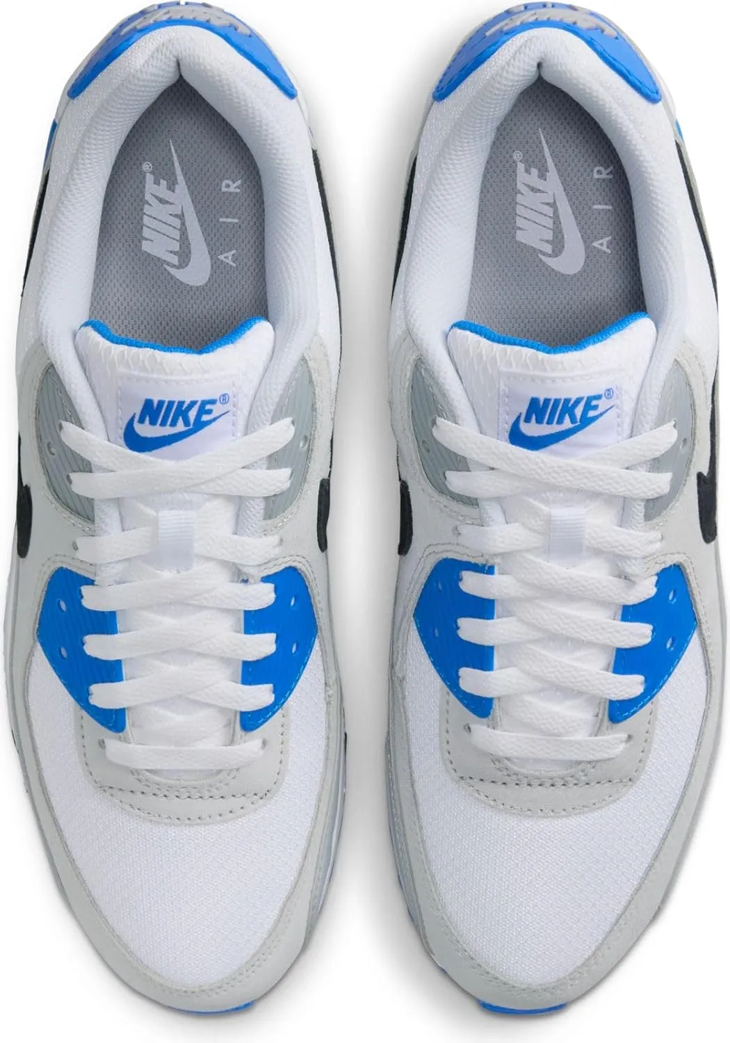 Nike Air Max 90 Men's Shoes (FN6958-102, White/Photo Blue/Pure Platinum/Black)