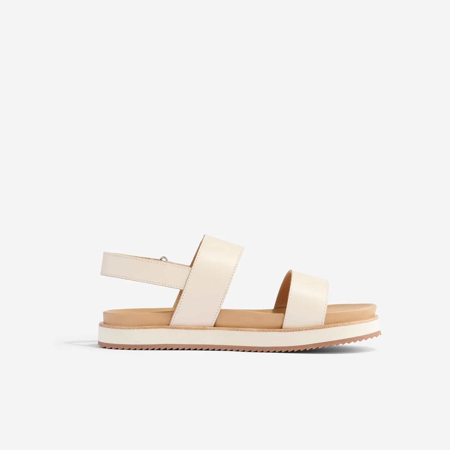 Nisolo Women's Go-To Flatform Sandals, Summer/Spring Casual, 1" Added Height, Soft Interior Lining, Memory Foam Insoles for Comfort, Easy Hook & Loop Closure, True to Size