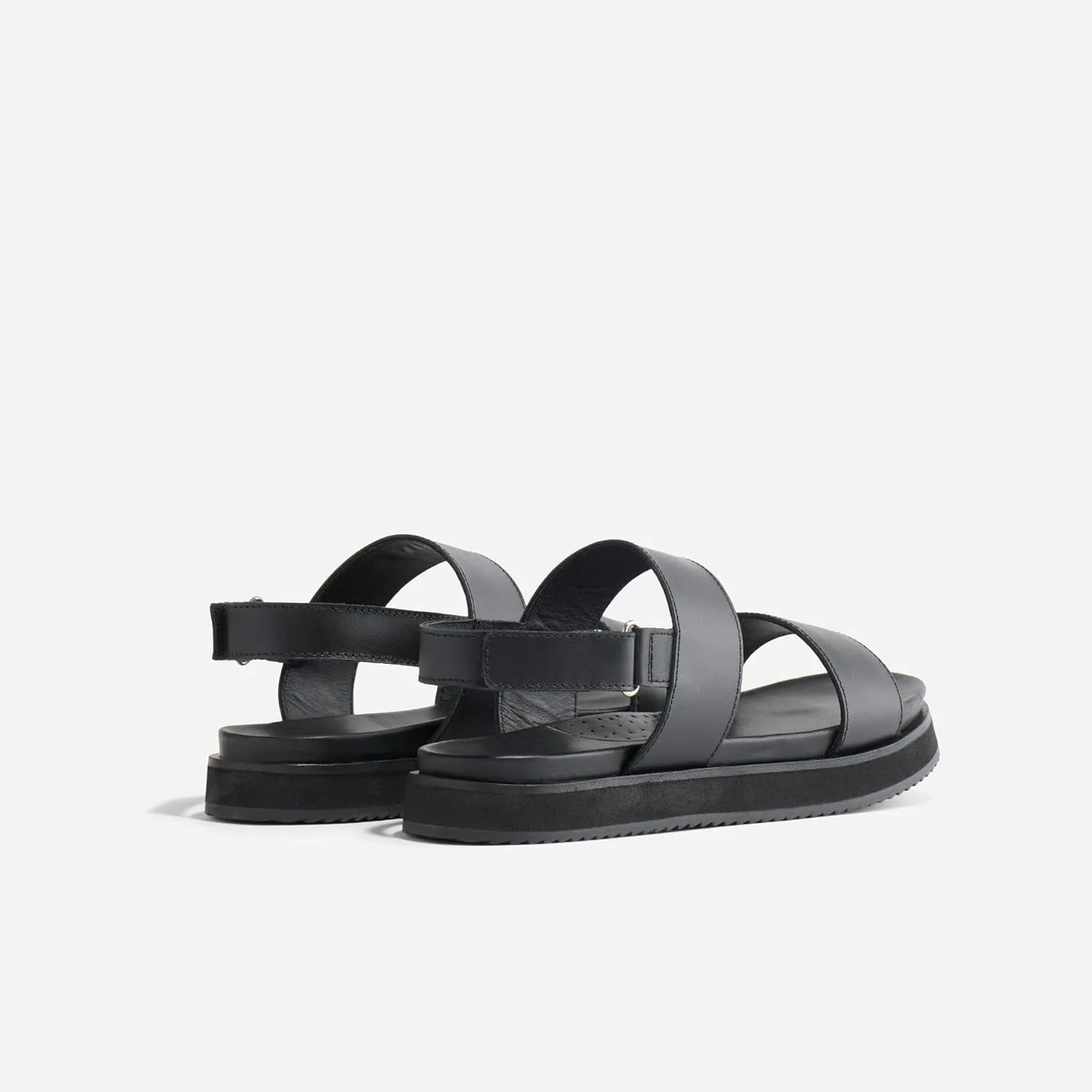Nisolo Women's Go-To Flatform Sandals, Summer/Spring Casual, 1" Added Height, Soft Interior Lining, Memory Foam Insoles for Comfort, Easy Hook & Loop Closure, True to Size