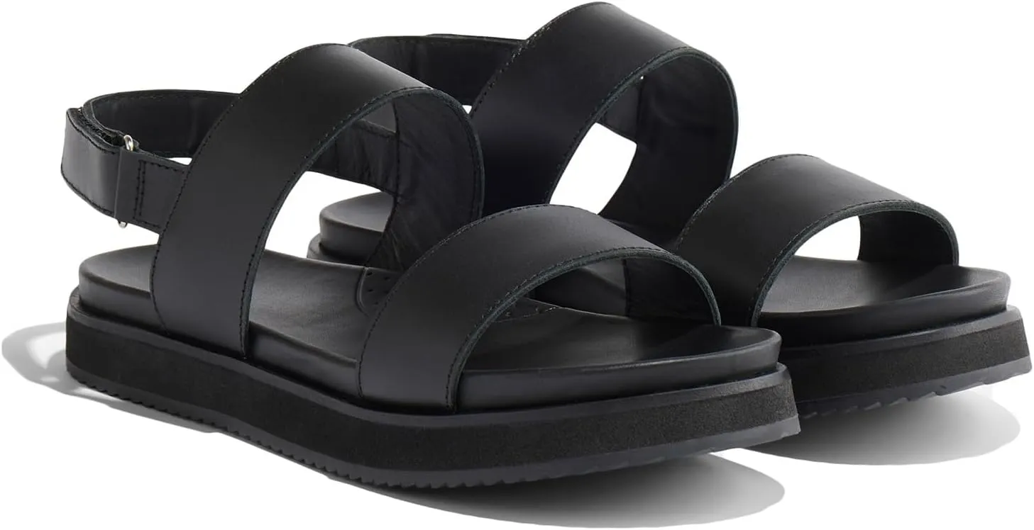 Nisolo Women's Go-To Flatform Sandals, Summer/Spring Casual, 1" Added Height, Soft Interior Lining, Memory Foam Insoles for Comfort, Easy Hook & Loop Closure, True to Size