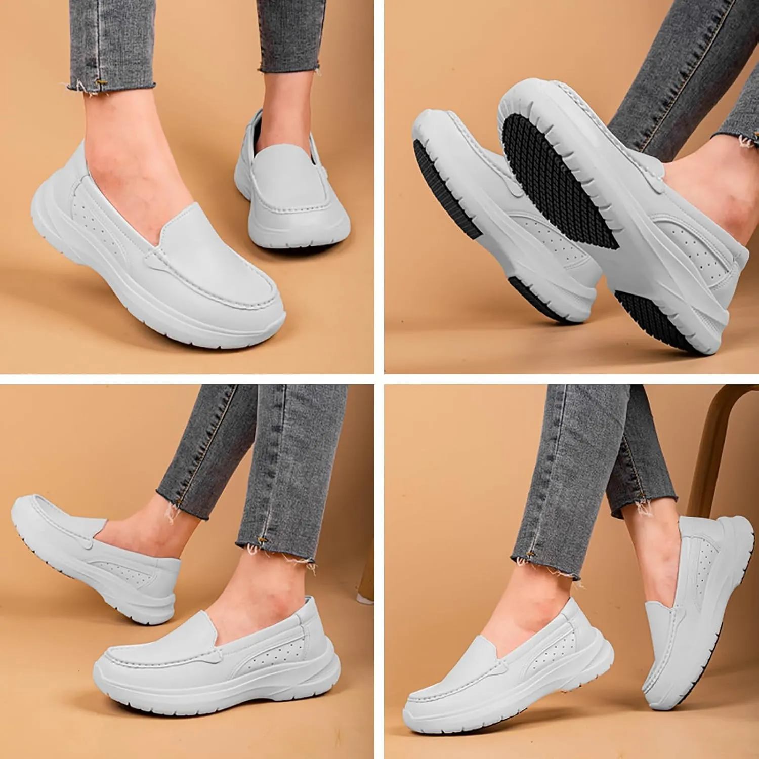 Non-Slip Nursing Shoes for Women in Food Service - Lightweight, Comfortable, Suitable for Restaurant, Crew, and Medical Work