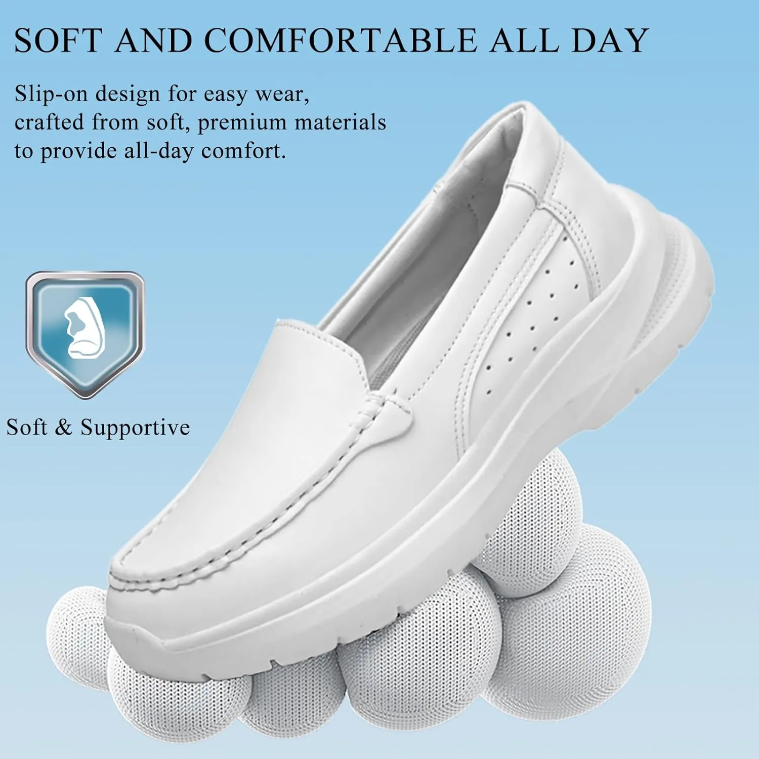 Non-Slip Nursing Shoes for Women in Food Service - Lightweight, Comfortable, Suitable for Restaurant, Crew, and Medical Work