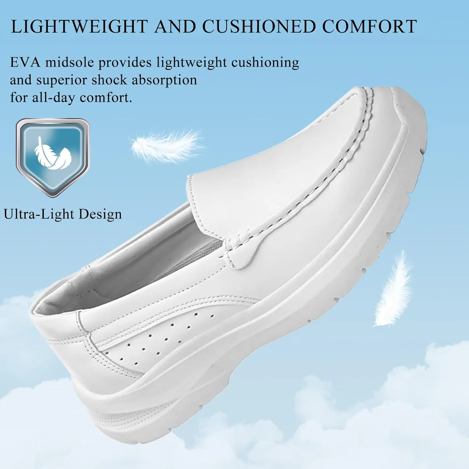 Non-Slip Nursing Shoes for Women in Food Service - Lightweight, Comfortable, Suitable for Restaurant, Crew, and Medical Work