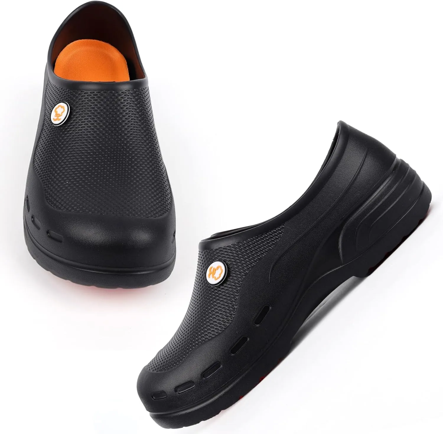 Non Slip Work Shoes for Men Women, Waterproof Oil-Proof Slip Resistant Chef Shoes Food Service Restaurant Kitchen Comfortable Nursing Clogs Standing All Day