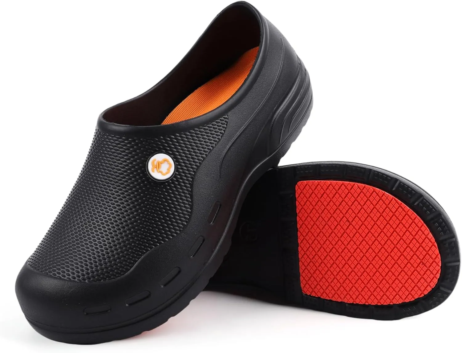 Non Slip Work Shoes for Men Women, Waterproof Oil-Proof Slip Resistant Chef Shoes Food Service Restaurant Kitchen Comfortable Nursing Clogs Standing All Day