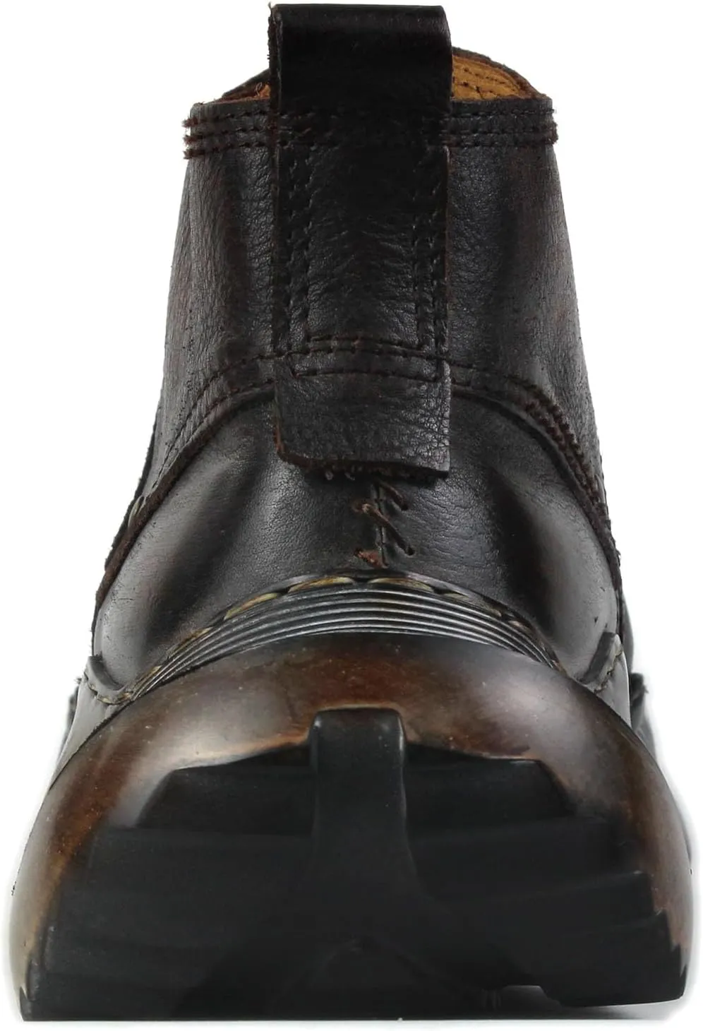 OSSTONE Vintage Fashion Sneakers for Men lace-up Leather Retro Moto Chukka Boots Casual Shoes OS-5008-S-1-US-R