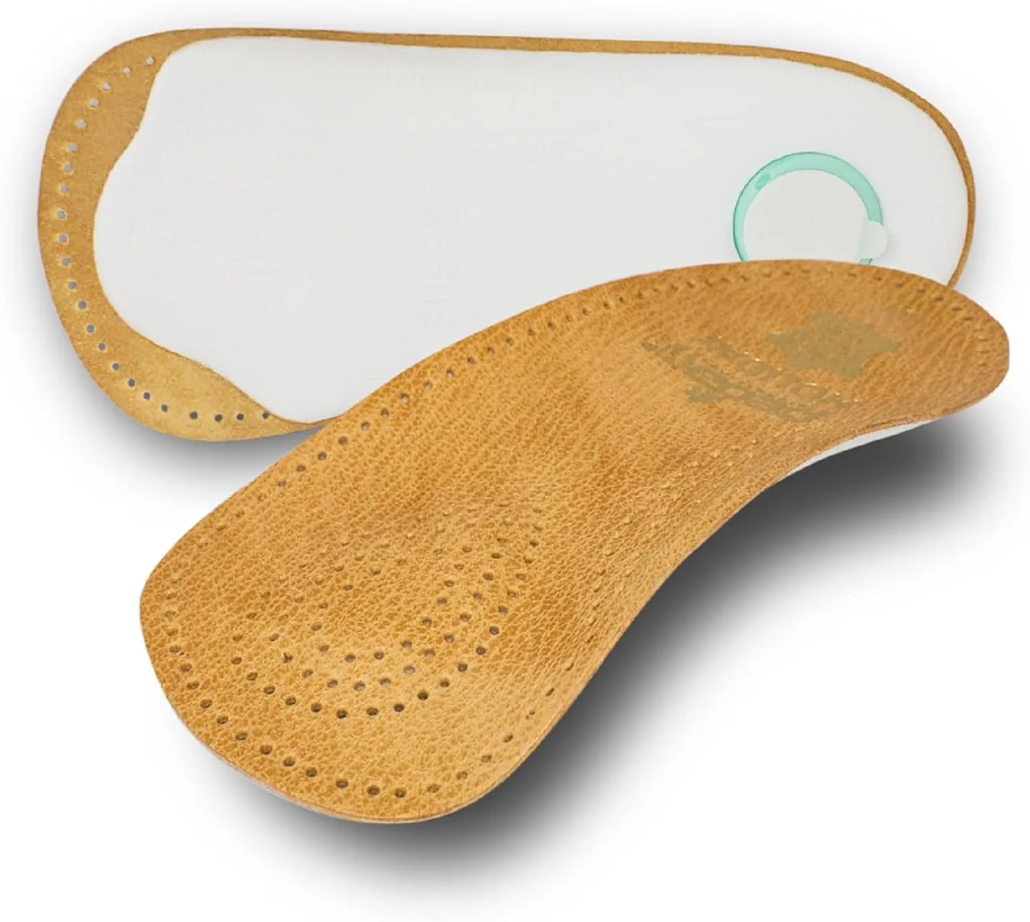Pedag Holiday | 3/4 Length Sheepskin Orthotic Inserts | Handmade in Germany | Arch Support | Metatarsal Pad | Heel Cushion | Fits Low Profile Tight Shoes | Tan | 1 Pair | US Men 11 / EU 44
