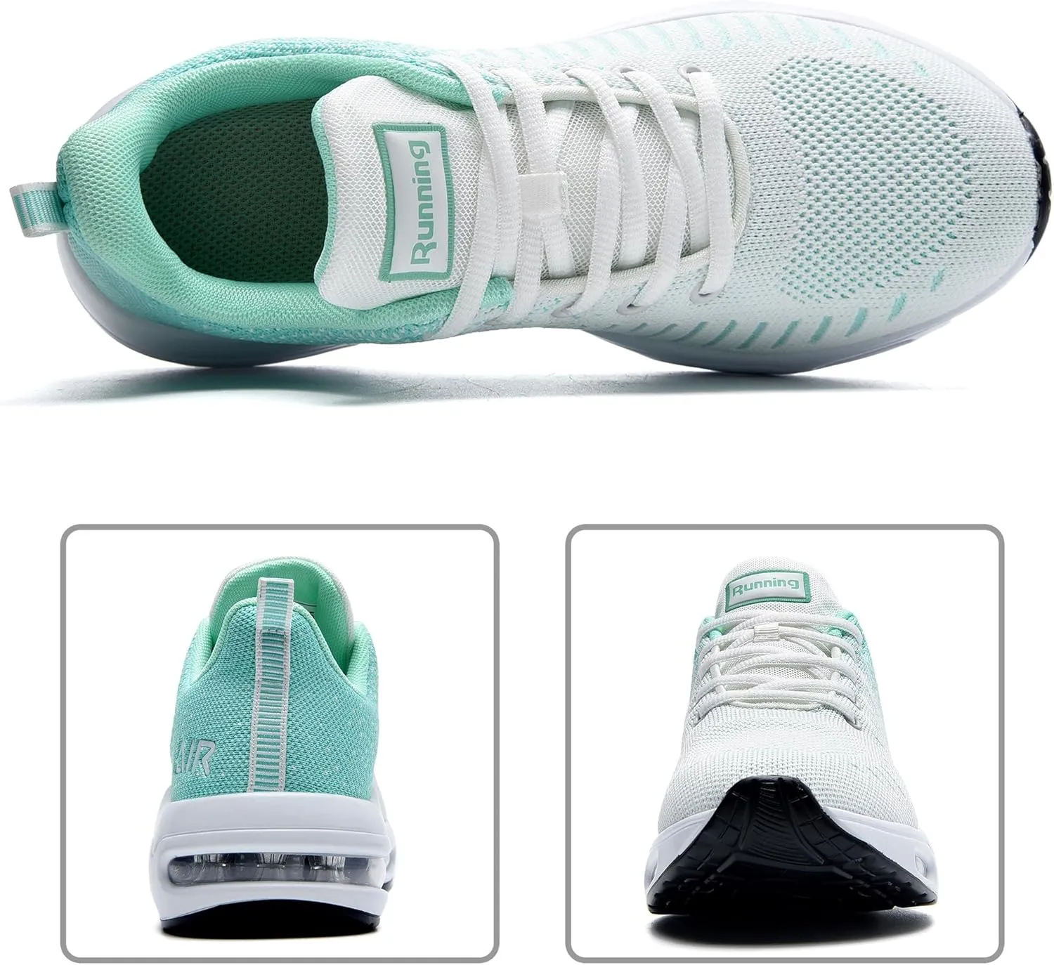 QAUPPE Womens Fashion Lightweight Air Sports Walking Sneakers Breathable Gym Jogging Running Tennis Shoes US 5.5-11 B(M)