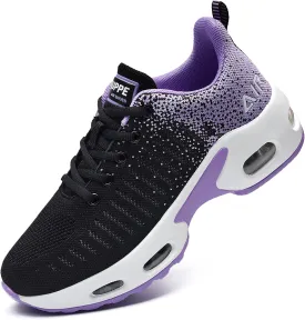 QAUPPE Womens Fashion Lightweight Air Sports Walking Sneakers Breathable Gym Jogging Running Tennis Shoes US 5.5-11 B(M)