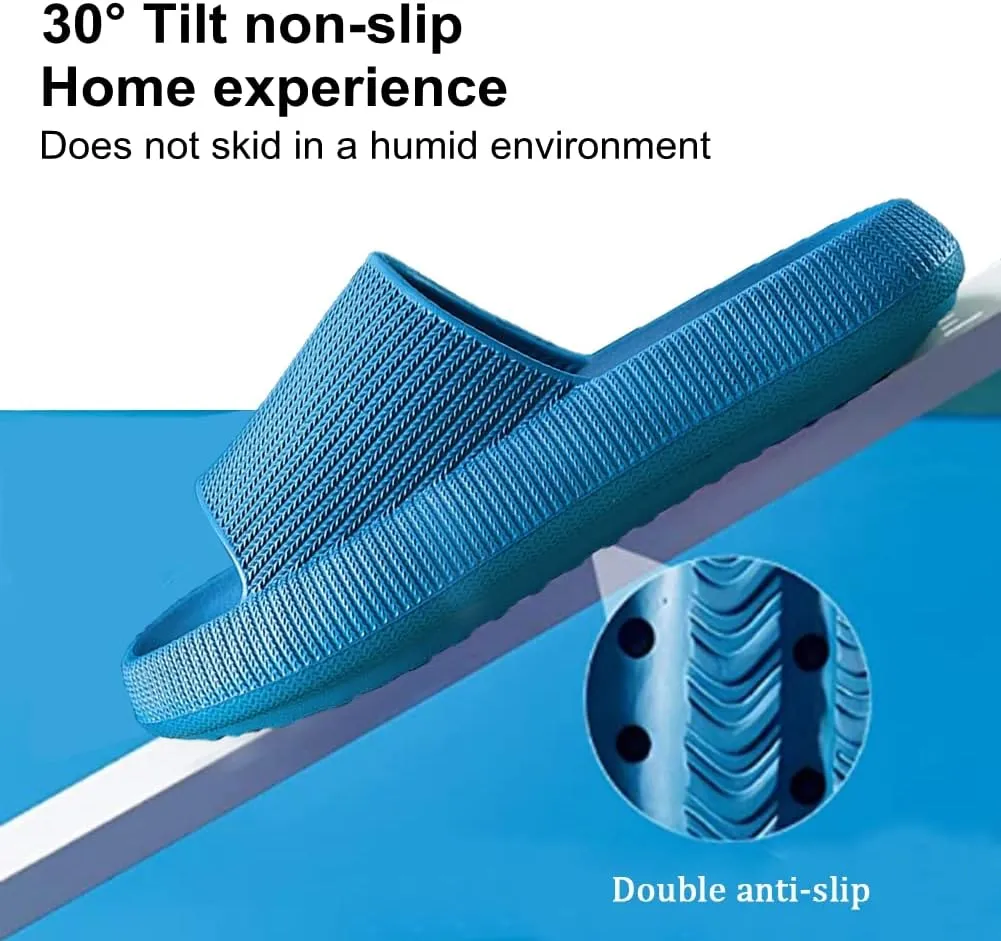 rosyclo Cloud Slippers for Women and Men Massage Thick Sole Non-Slip Shower Slippers Bathroom Super Soft Comfy House Cloud Slide Slippers for Indoor and Outdoor