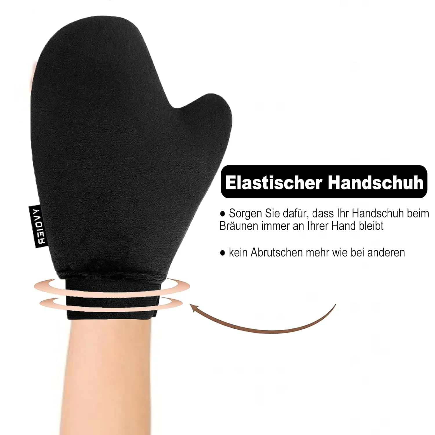 Self Tanning Mitt Applicator - Elastic Wrist Tan Mitt Applicator Microfibre Tanning Lotion Applicator Self Tanning Glove Sunless Tanning Mitt Streak Free Tan for Tanner Spray Mousse Lotions