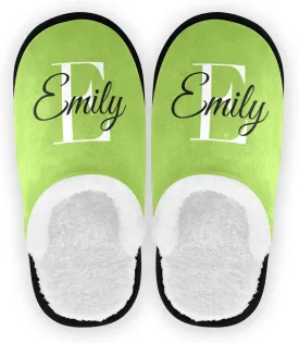 Sinestour Khaki Unisex-Adult Fuzzy Slippers - Men's & Women's - M & L - Coral Fleece Lining - Non-Slip Anti-Noise Sole - Indoor/Outdoor - Machine Washable