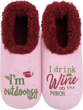 Snoozies Pairables Sherpa-lined Slipper Socks - Fuzzy and Cute Slippers for Women with Non-Slip Sole - Ladies Warm Slippers
