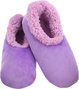 Snoozies Sherpa-Lined Slipper Socks for Women - Fuzzy, Cute, and Cozy Slippers for Women with Non-Slip Sole - Washable House Slippers