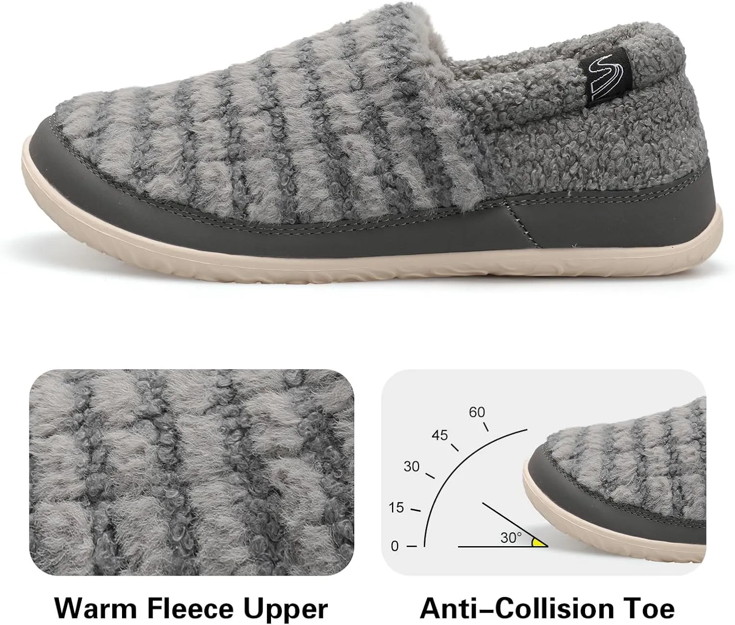 Spesoul Cozy House Slippers for Women Men Fuzzy Indoor House Shoes Warm Home Slipper Socks Outdoor Moccasin Slippers Sneakers Closed Back Lightweight Barefoot for Bedroom Office Travel