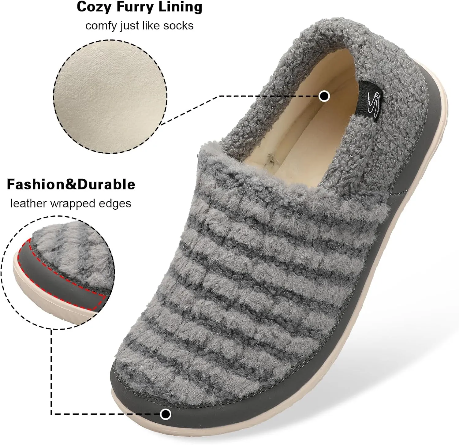 Spesoul Cozy House Slippers for Women Men Fuzzy Indoor House Shoes Warm Home Slipper Socks Outdoor Moccasin Slippers Sneakers Closed Back Lightweight Barefoot for Bedroom Office Travel