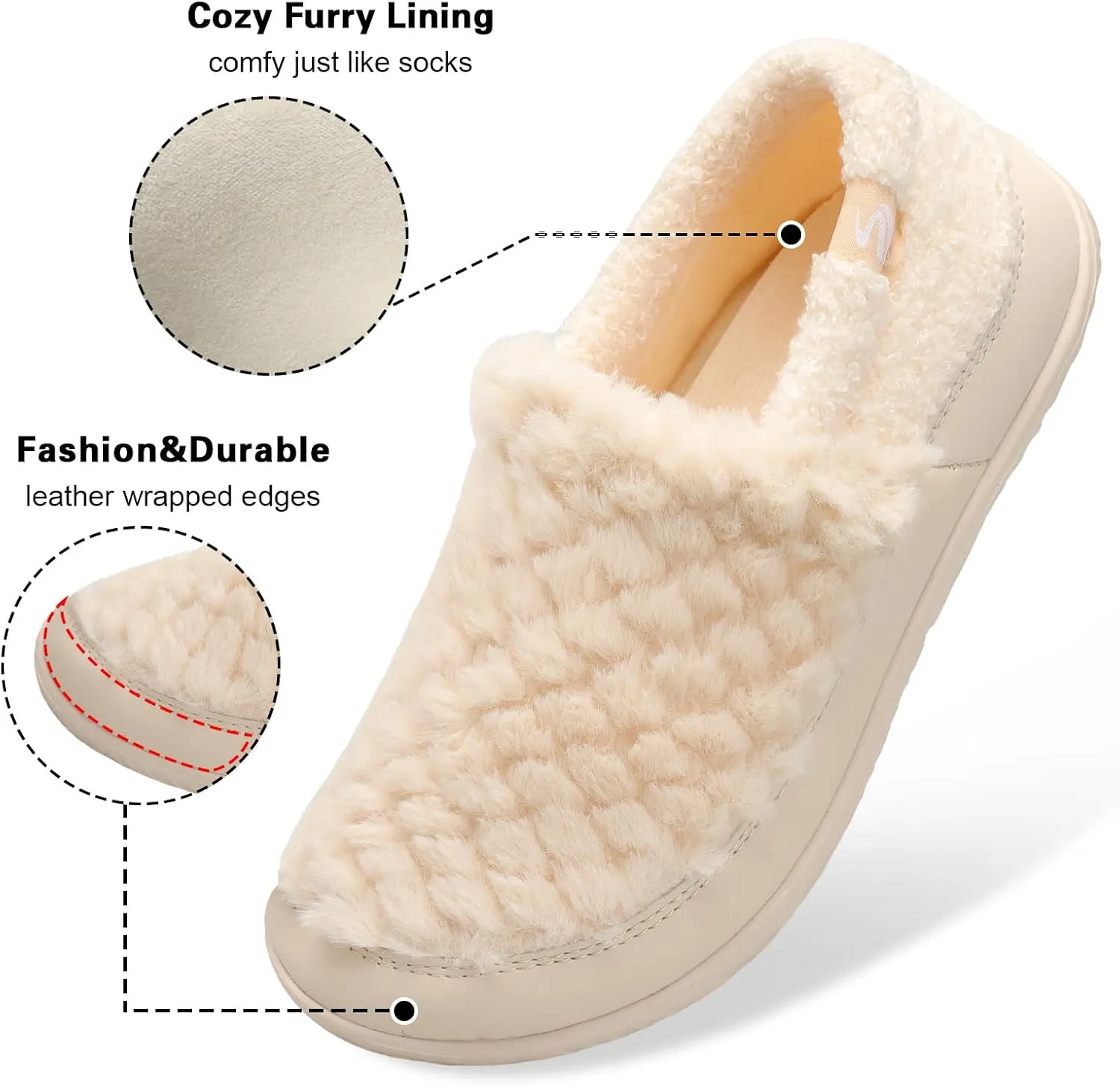 Spesoul Cozy House Slippers for Women Men Fuzzy Indoor House Shoes Warm Home Slipper Socks Outdoor Moccasin Slippers Sneakers Closed Back Lightweight Barefoot for Bedroom Office Travel