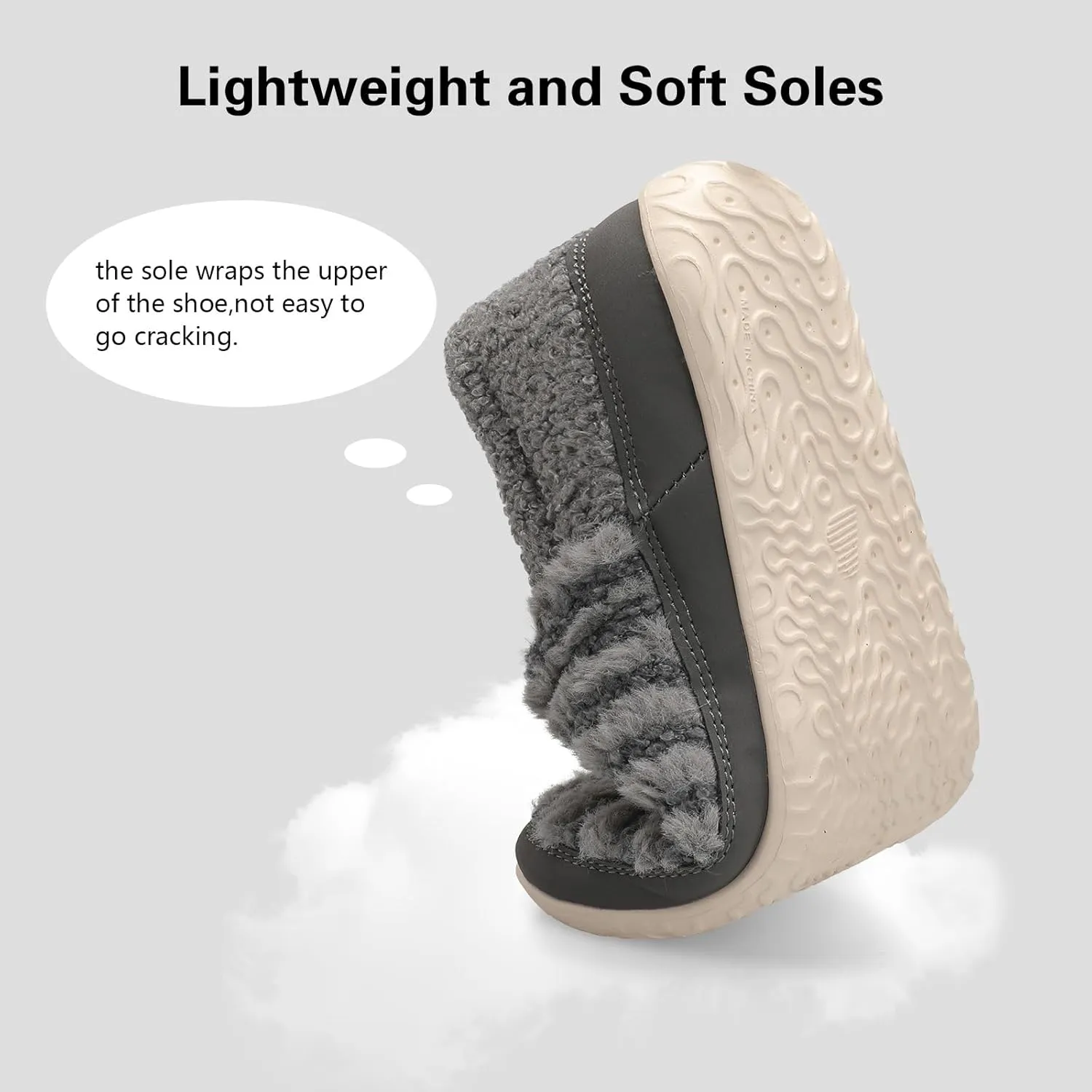 Spesoul Cozy House Slippers for Women Men Fuzzy Indoor House Shoes Warm Home Slipper Socks Outdoor Moccasin Slippers Sneakers Closed Back Lightweight Barefoot for Bedroom Office Travel