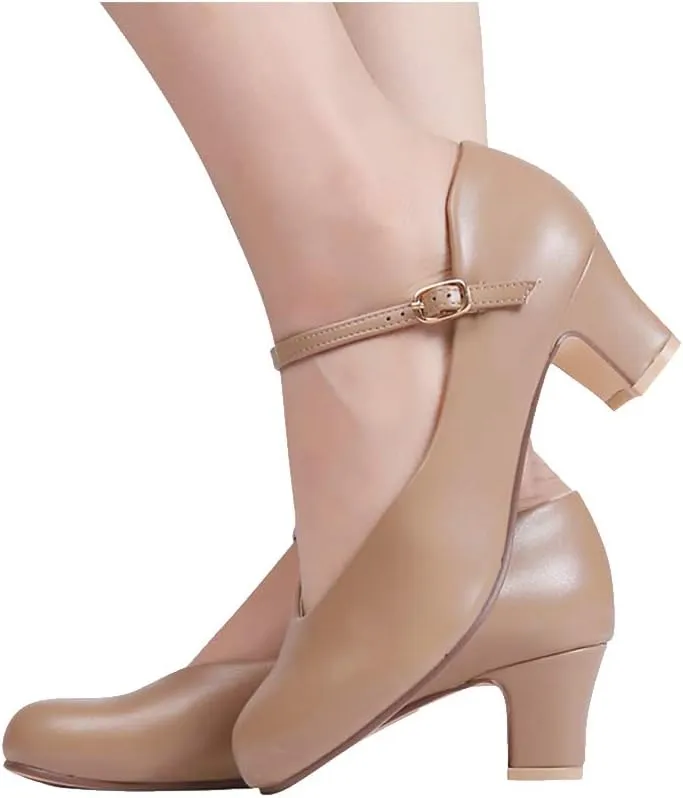 Stelle Character Shoes for Women Dance Shoes 1.5"/2" Ankle Strap Dancing Heels for Ballroom Salsa Tango Flamenco Latin