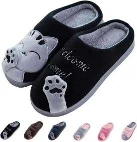 techcity Women's & Men's Comfort Memory Foam Slippers Breathable Fuzzy Slip on Clog House Shoes w/Indoor Outdoor Anti-Skid Sole