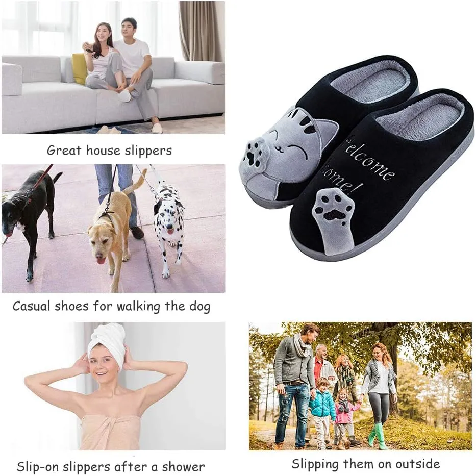 techcity Women's & Men's Comfort Memory Foam Slippers Breathable Fuzzy Slip on Clog House Shoes w/Indoor Outdoor Anti-Skid Sole