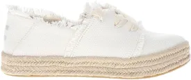 TOMS Womens Carolina Lace Up Espadrille Sneakers Shoes Casual - White
