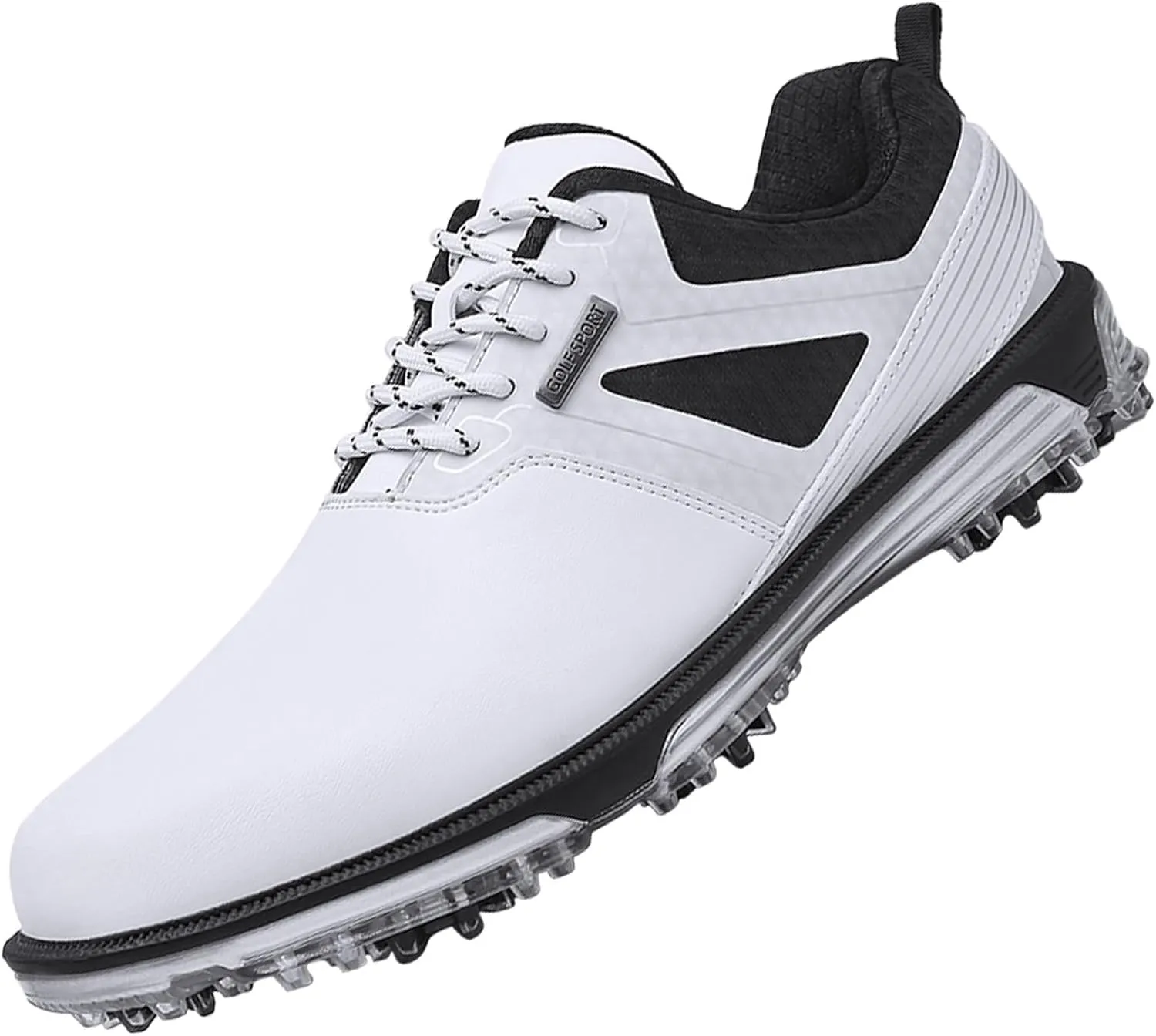 ULTIANT Men's Golf Shoes Fixed Nailless Sole Waterproof Lightweight No-Slip Walking Shoes Size7.5-13