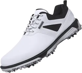 ULTIANT Men's Golf Shoes Fixed Nailless Sole Waterproof Lightweight No-Slip Walking Shoes Size7.5-13