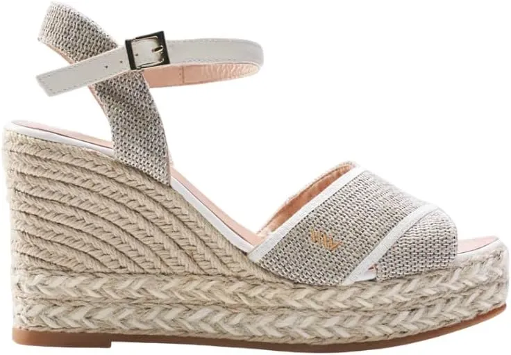 Viscata Empuria Women's Sandals 3  " espadrille wedge heels Spain Handmade. Platform ankle strap shoes made of soft, durable cotton canvas and woven with 100% natural jute and soft inner sole cushion