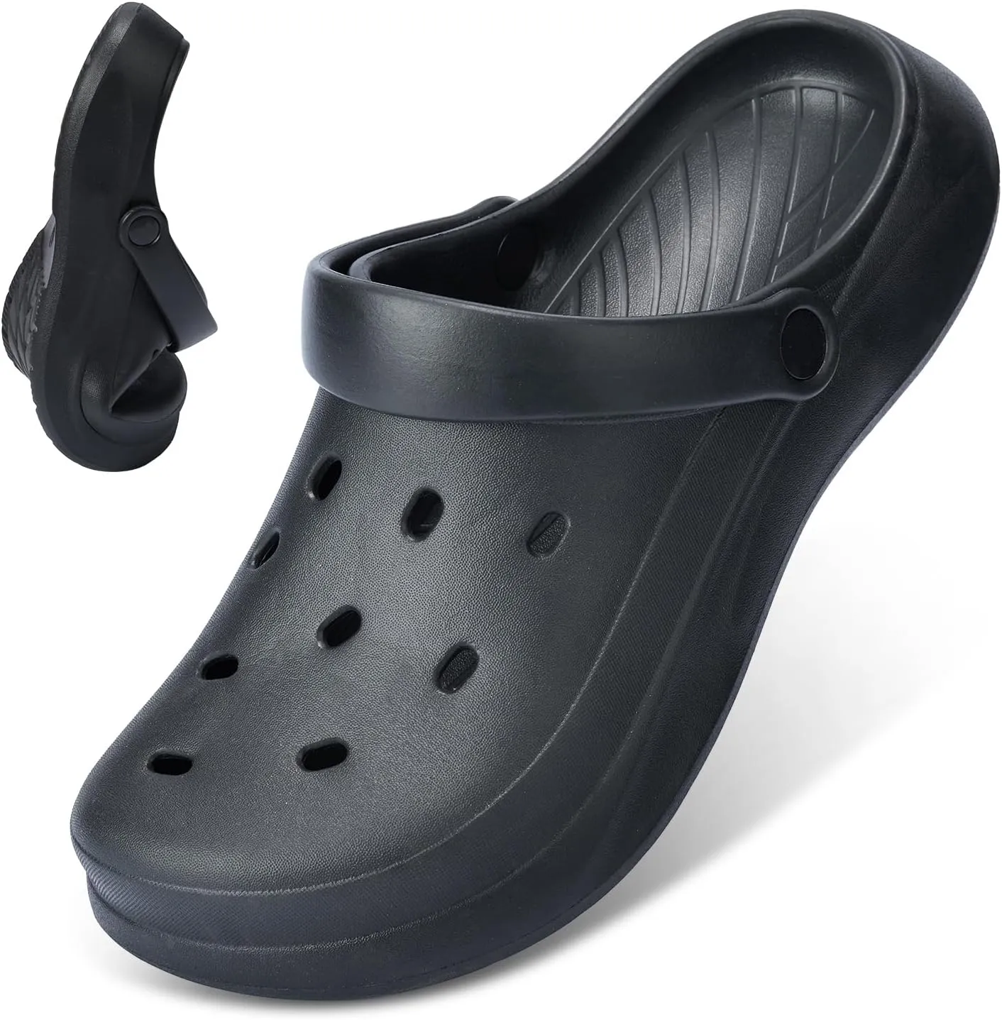 Womens Mens Garden Clogs with Arch Support Slip-On Work Shoes, Quick-Dry Water Sandals, Casual Comfortable Slippers