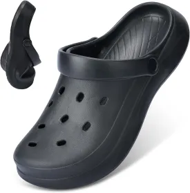 Womens Mens Garden Clogs with Arch Support Slip-On Work Shoes, Quick-Dry Water Sandals, Casual Comfortable Slippers