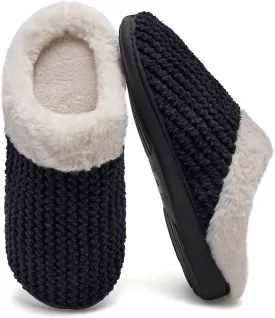 YALOX Slippers for Womens Warm Memory Foam Anti-Slip House Shoes Comfortable Cotton Slippers Home Bedroom Shoes Indoor & Outdoor